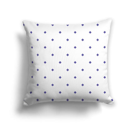 Off-White Cotton Canvas Cushion Covers with Purple Diamonds on Front, CACU-CC-1300-101