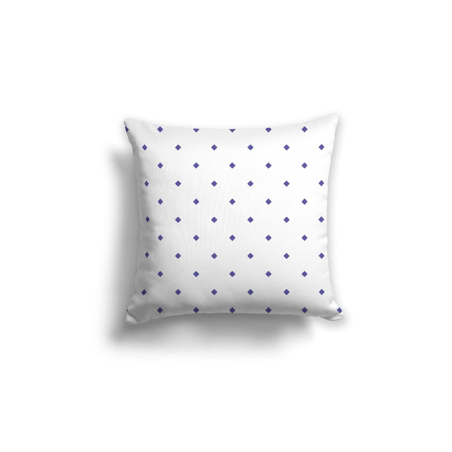 Off-White Cotton Canvas Cushion Covers with Purple Diamonds on Front, CACU-CC-1300-101, 46 x 46 cm, 18 x 18 inches