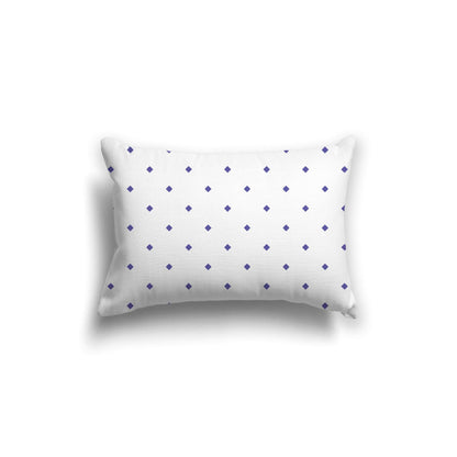 Off-White Cotton Canvas Cushion Covers with Purple Diamonds on Front, CACU-CC-1300-101, 51 x 36 cm, 20 x 14 inches