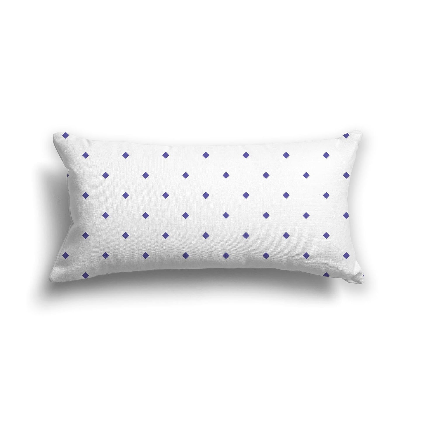 Off-White Cotton Canvas Cushion Covers with Purple Diamonds on Front, CACU-CC-1300-101, 61 x 30 cm, 24 x 12 inches