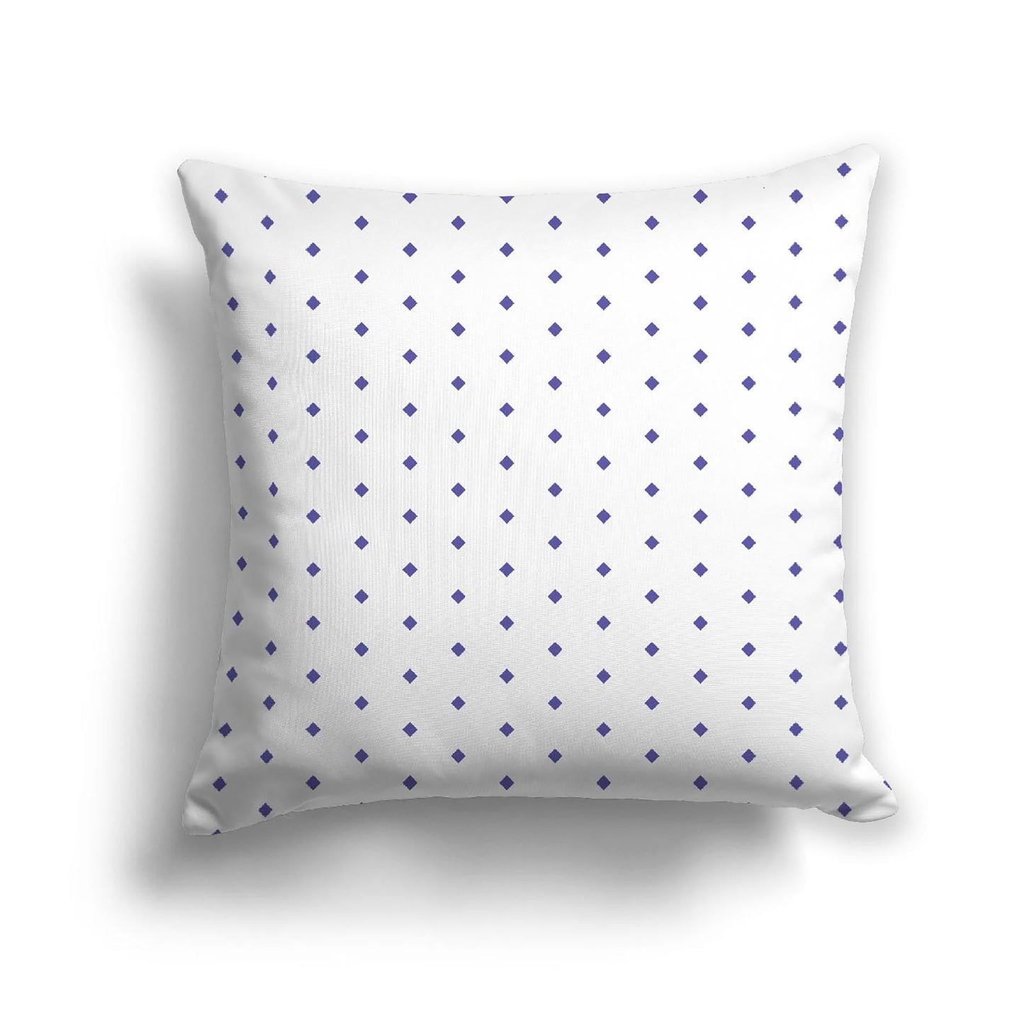 Off-White Cotton Canvas Cushion Covers with Fine Purple Diamonds on Front, CACU-CC-1300-111