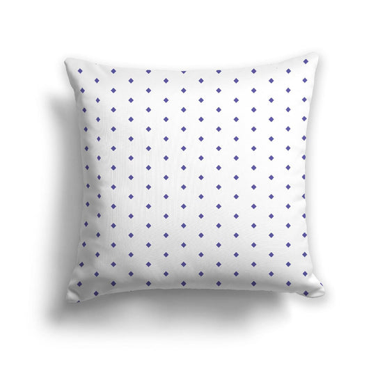 Off-White Cotton Canvas Cushion Covers with Fine Purple Diamonds on Front, CACU-CC-1300-111