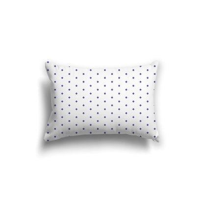 Off-White Cotton Canvas Cushion Covers with Fine Purple Diamonds on Front, CACU-CC-1300-111, 51 x 36 cm, 20 x 14 inches