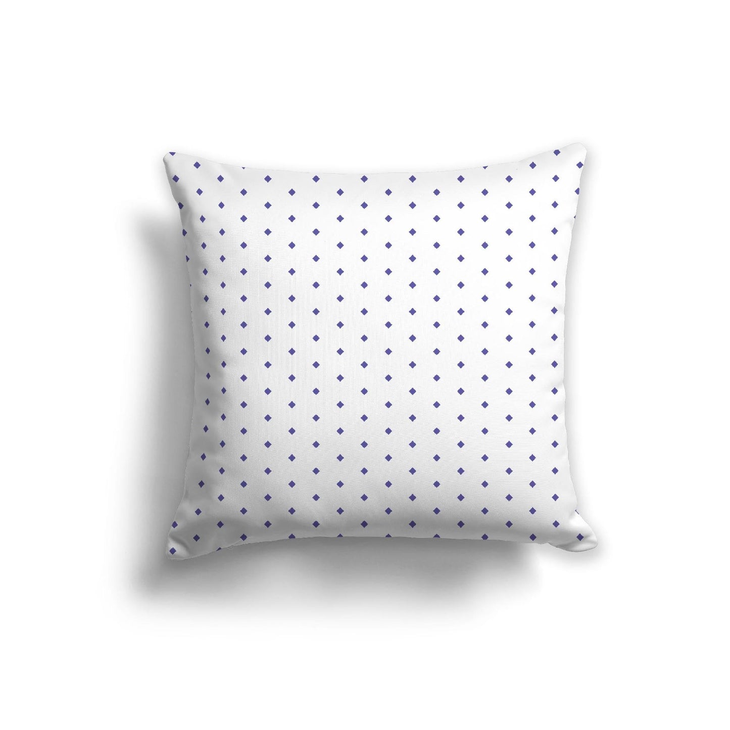 Off-White Cotton Canvas Cushion Covers with Fine Purple Diamonds on Front, CACU-CC-1300-111, 56 x 56 cm, 22 x 22 inches