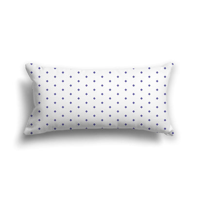 Off-White Cotton Canvas Cushion Covers with Fine Purple Diamonds on Front, CACU-CC-1300-111, 61 x 30 cm, 24 x 12 inches