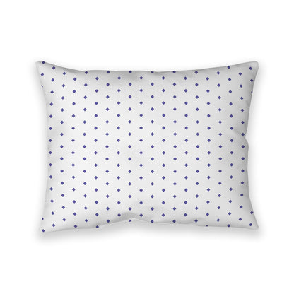 Off-White Cotton Canvas Cushion Covers with Fine Purple Diamonds on Front, CACU-CC-1300-111, 66 x 51 cm, 26 x 20 inches