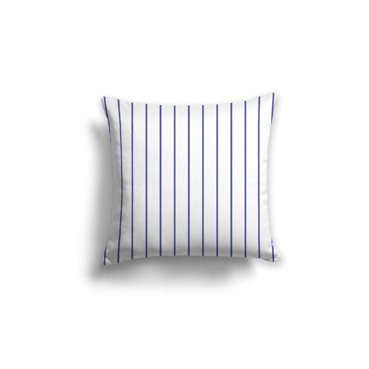 Off-White Cotton Canvas Cushion Covers with Fine Purple Stripes on Front, CACU-CC-1300-151, 46 x 46 cm, 18 x 18 inches