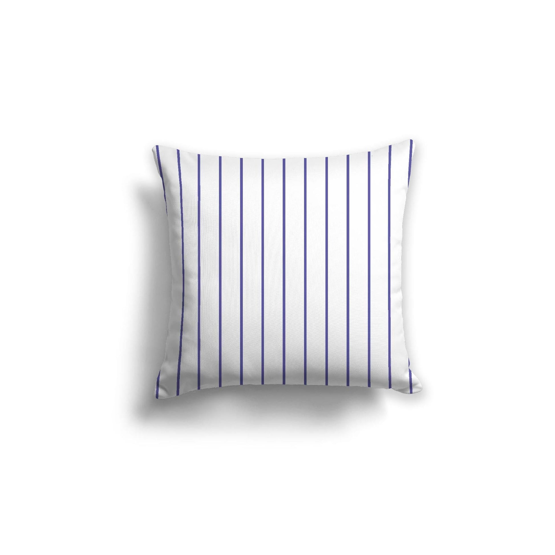 Off-White Cotton Canvas Cushion Covers with Fine Purple Stripes on Front, CACU-CC-1300-151, 46 x 46 cm, 18 x 18 inches