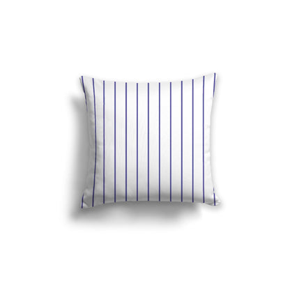Off-White Cotton Canvas Cushion Covers with Fine Purple Stripes on Front, CACU-CC-1300-151, 46 x 46 cm, 18 x 18 inches