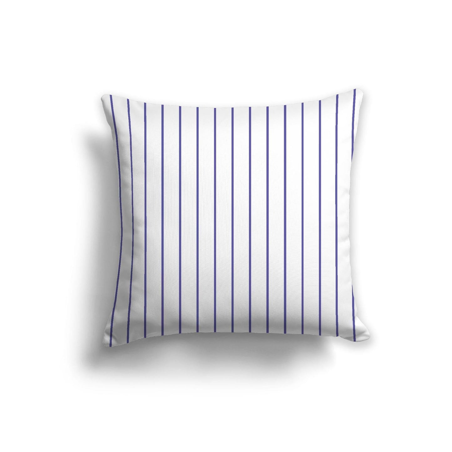 Off-White Cotton Canvas Cushion Covers with Fine Purple Stripes on Front, CACU-CC-1300-151, 56 x 56 cm, 22 x 22 inches