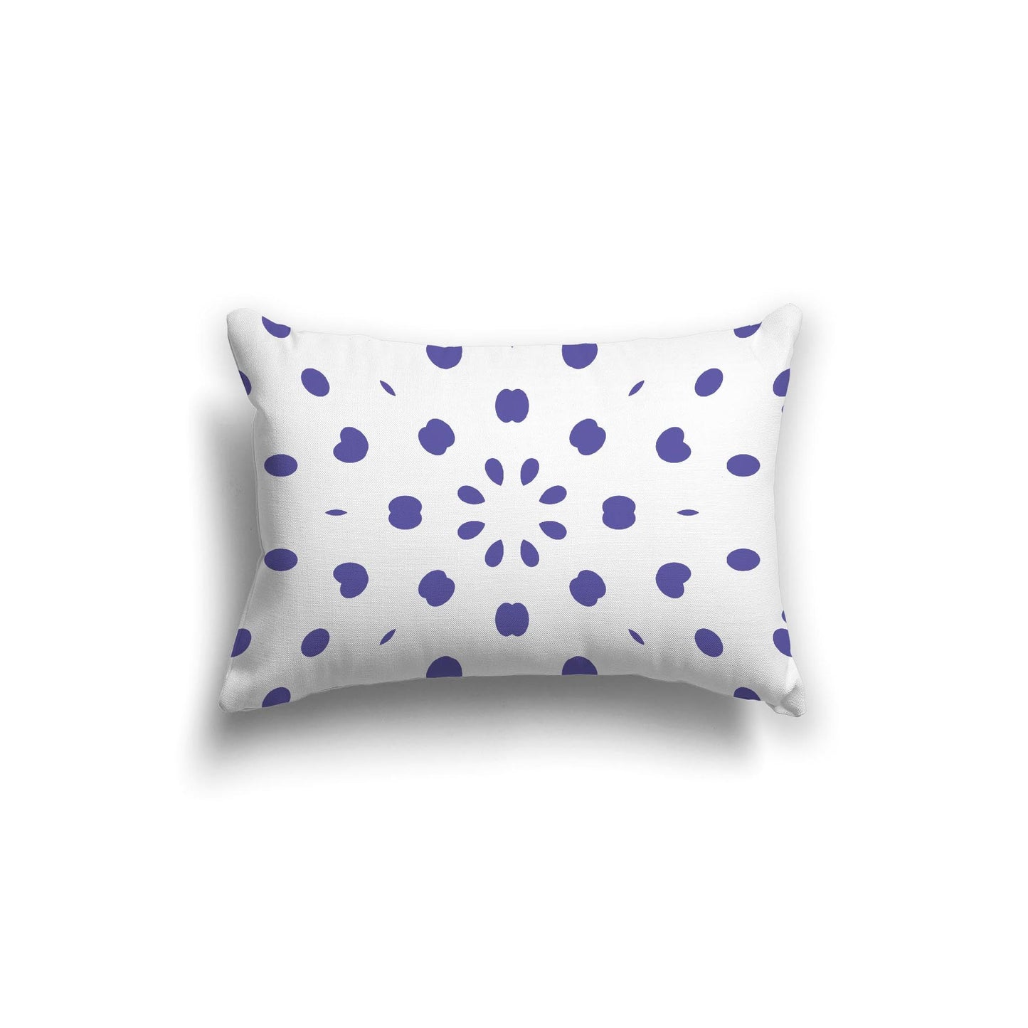 Off-White Cotton Canvas Cushion Covers with Purple Burst Pattern on Front, CACU-CC-1300-231, 51 x 36 cm, 20 x 14 inches