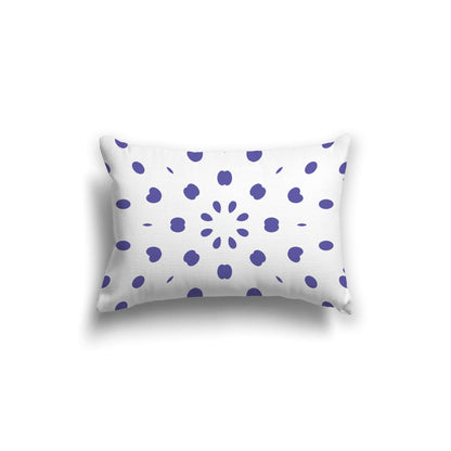 Off-White Cotton Canvas Cushion Covers with Purple Burst Pattern on Front, CACU-CC-1300-231, 51 x 36 cm, 20 x 14 inches
