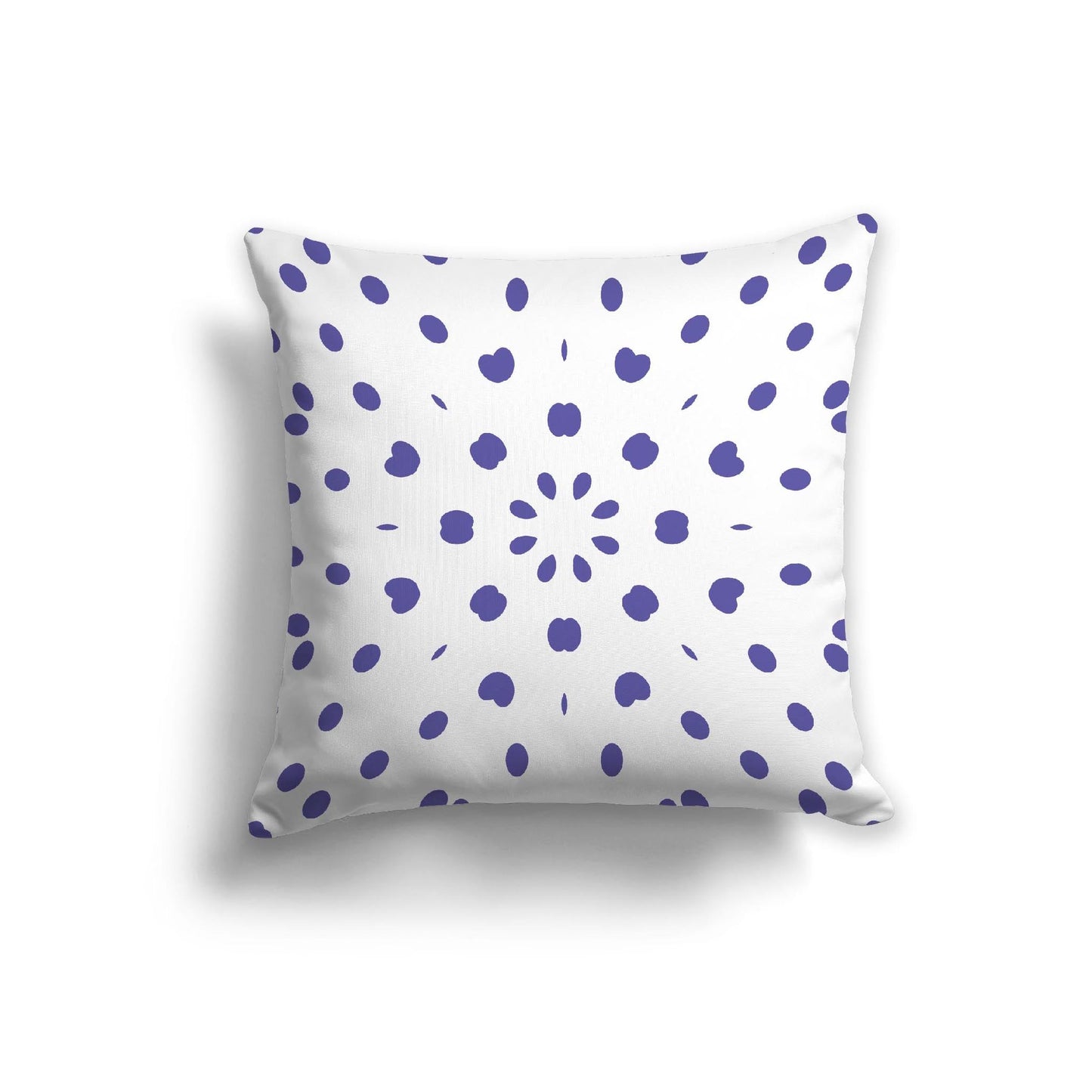 Off-White Cotton Canvas Cushion Covers with Purple Burst Pattern on Front, CACU-CC-1300-231, 56 x 56 cm, 22 x 22 inches