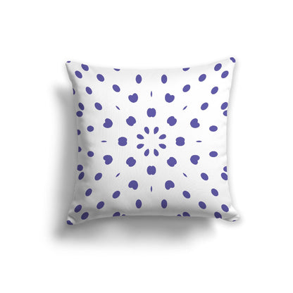 Off-White Cotton Canvas Cushion Covers with Purple Burst Pattern on Front, CACU-CC-1300-231, 56 x 56 cm, 22 x 22 inches