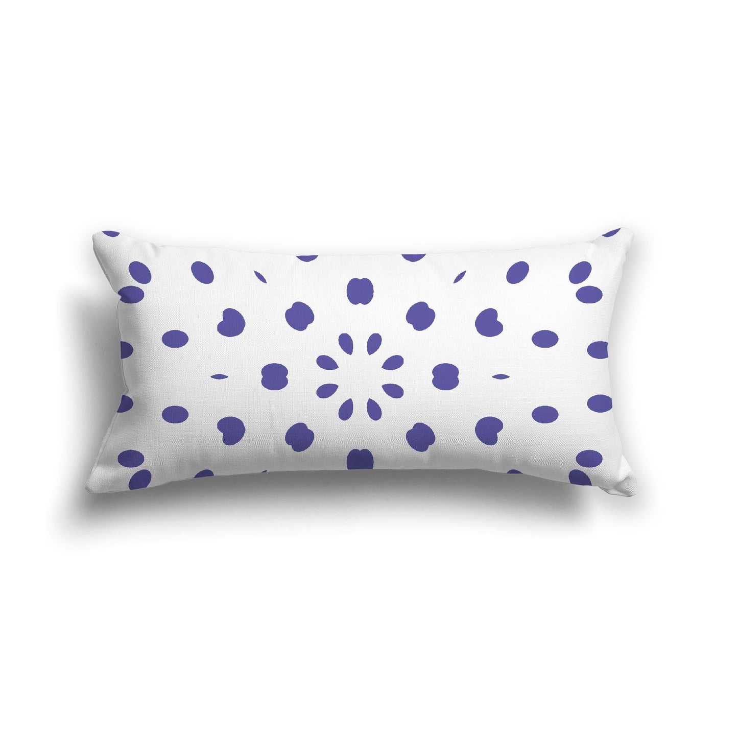 Off-White Cotton Canvas Cushion Covers with Purple Burst Pattern on Front, CACU-CC-1300-231, 61 x 30 cm, 24 x 12 inches