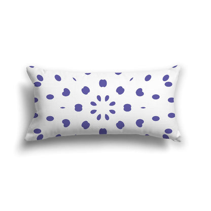Off-White Cotton Canvas Cushion Covers with Purple Burst Pattern on Front, CACU-CC-1300-231, 61 x 30 cm, 24 x 12 inches