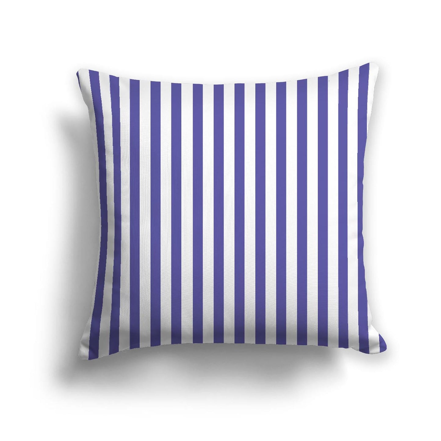 Off-White Cotton Canvas Cushion Covers with Thin Purple Bars on Front, CACU-CC-1300-241