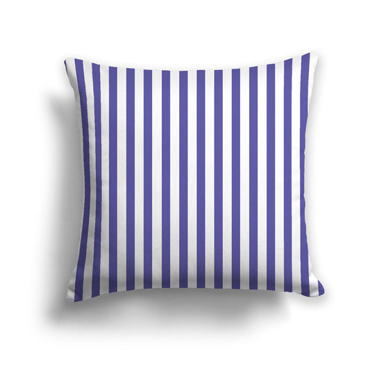 Off-White Cotton Canvas Cushion Covers with Thin Purple Bars on Front, CACU-CC-1300-241