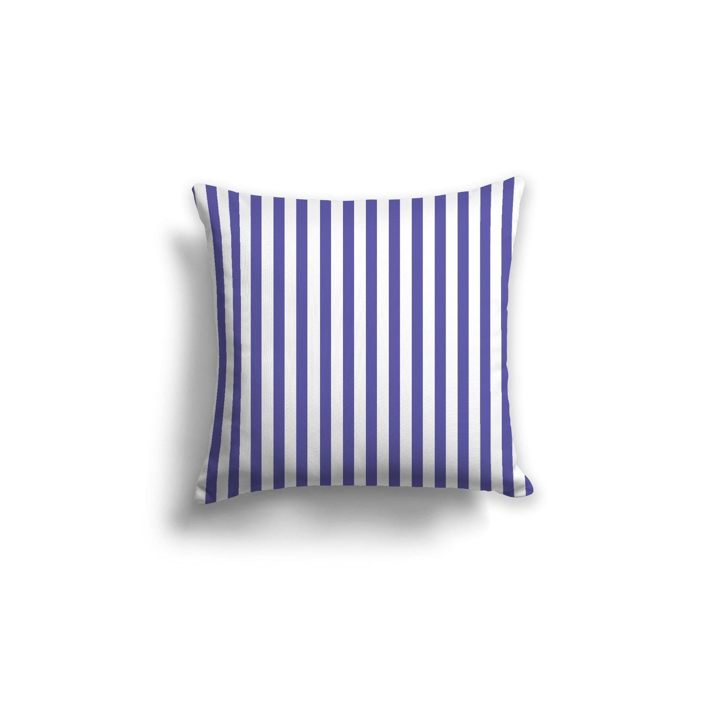 Off-White Cotton Canvas Cushion Covers with Thin Purple Bars on Front, CACU-CC-1300-241, 46 x 46 cm, 18 x 18 inches