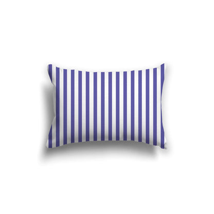 Off-White Cotton Canvas Cushion Covers with Thin Purple Bars on Front, CACU-CC-1300-241, 51 x 36 cm, 20 x 14 inches