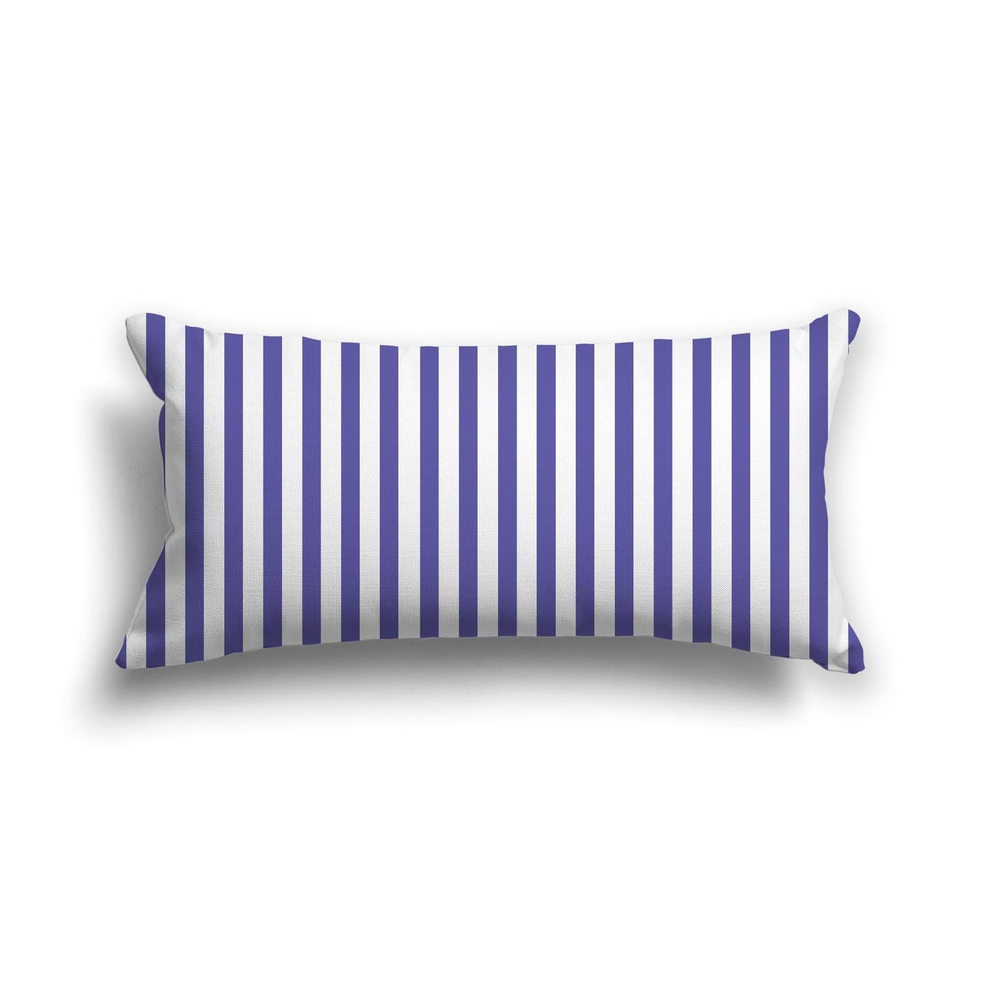 Off-White Cotton Canvas Cushion Covers with Thin Purple Bars on Front, CACU-CC-1300-241, 61 x 30 cm, 24 x 12 inches