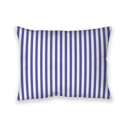 Off-White Cotton Canvas Cushion Covers with Thin Purple Bars on Front, CACU-CC-1300-241, 66 x 51 cm, 26 x 20 inches