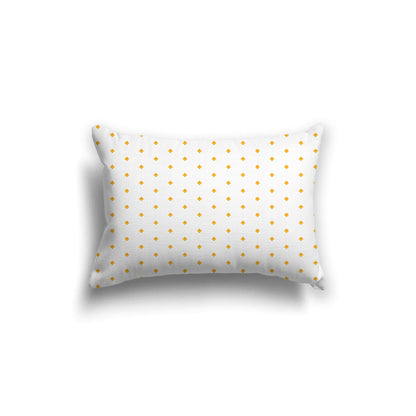Off-White Cotton Canvas Cushion Covers with Fine Yellow-Orange Diamonds on Front, CACU-CC-1310-111, 51 x 36 cm, 20 x 14 inches