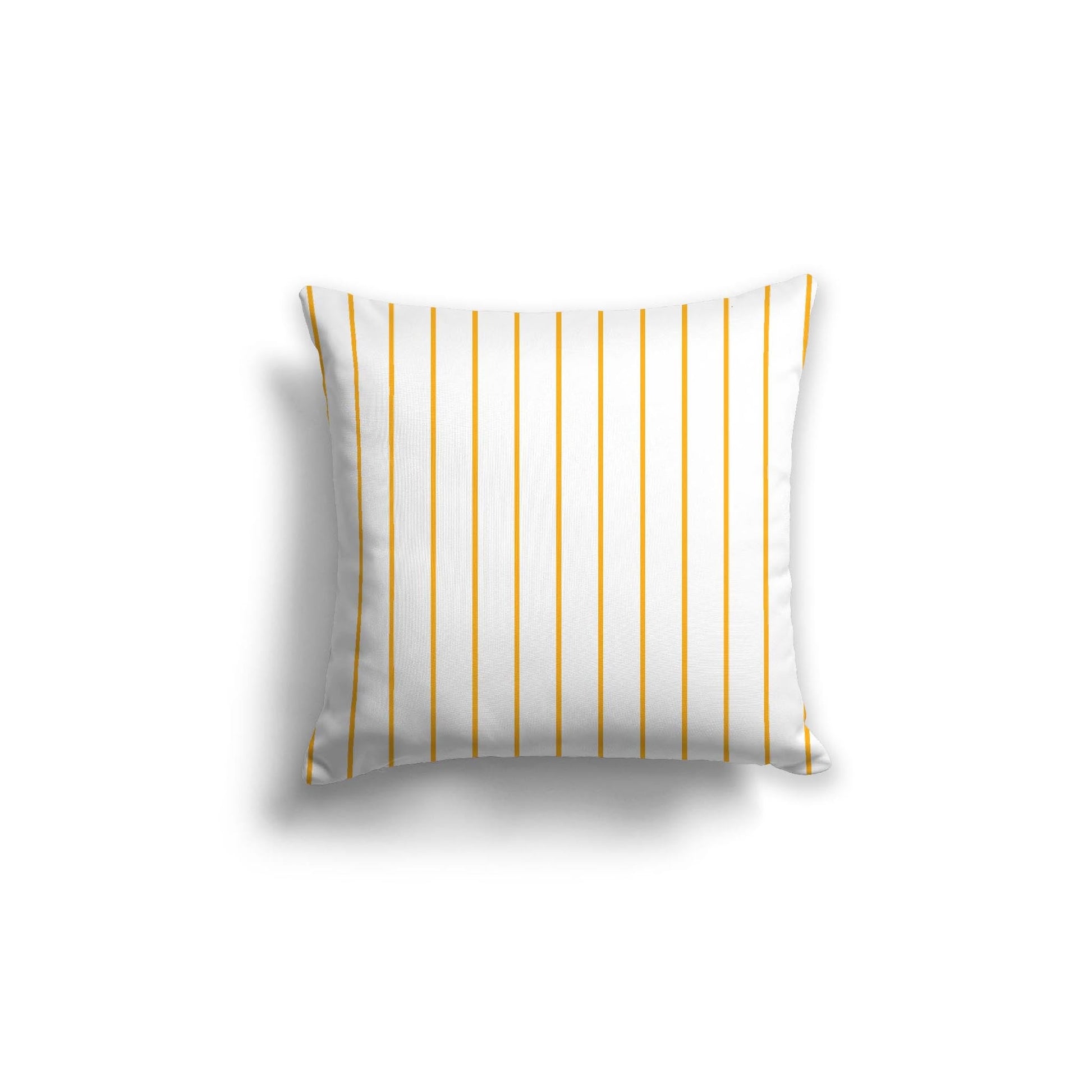 Off-White Cotton Canvas Cushion Covers with Fine Yellow-Orange Stripes on Front, CACU-CC-1310-151, 46 x 46 cm, 18 x 18 inches