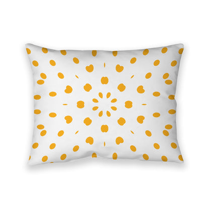 Off-White Cotton Canvas Cushion Covers with Yellow-Orange Burst Pattern on Front, CACU-CC-1310-231, 66 x 51 cm, 26 x 20 inches