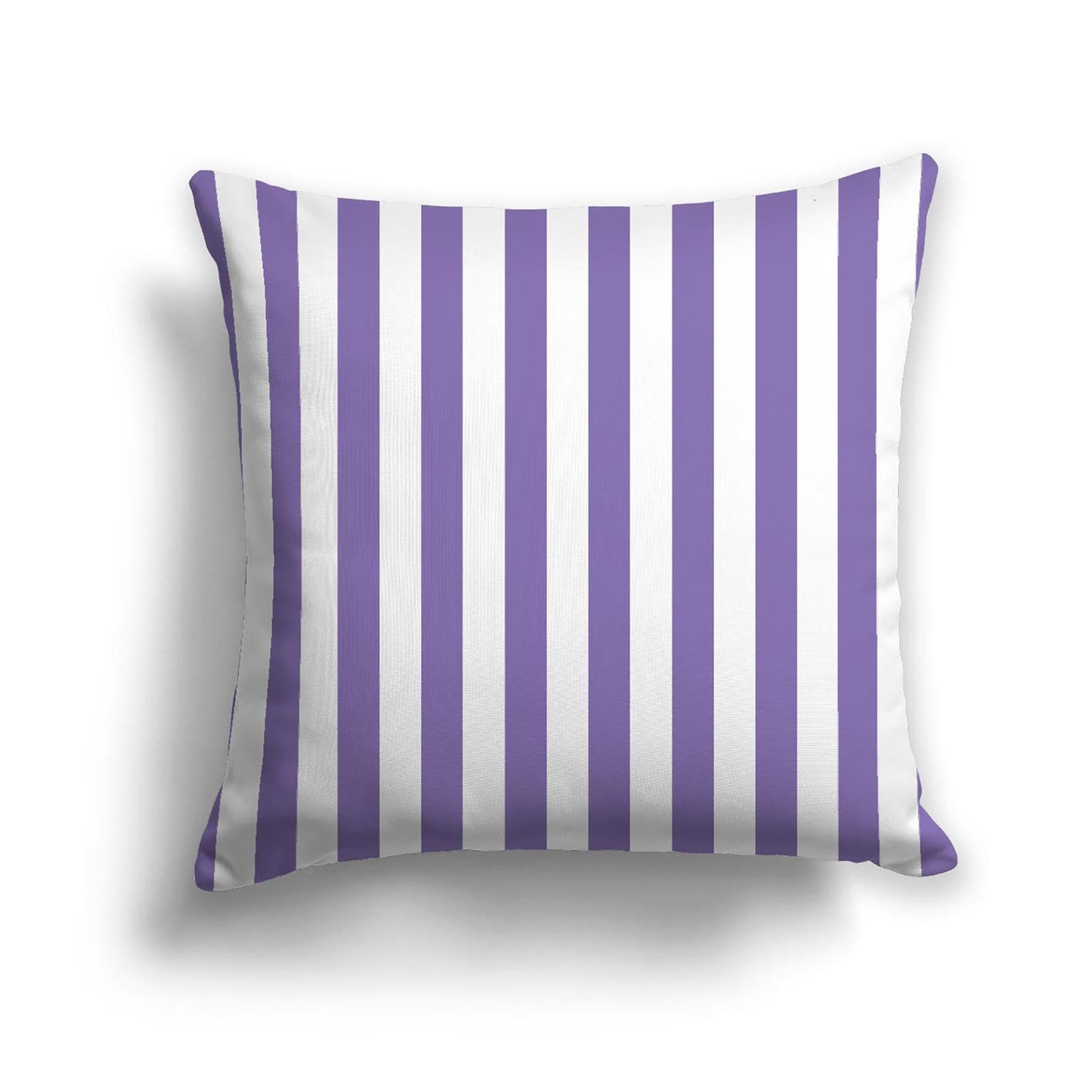 Off-White Cotton Canvas Cushion Covers with Purple Bars on Front, CACU-CC-1320-051