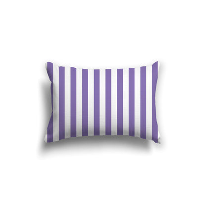 Off-White Cotton Canvas Cushion Covers with Purple Bars on Front, CACU-CC-1320-051, 51 x 36 cm, 20 x 14 inches