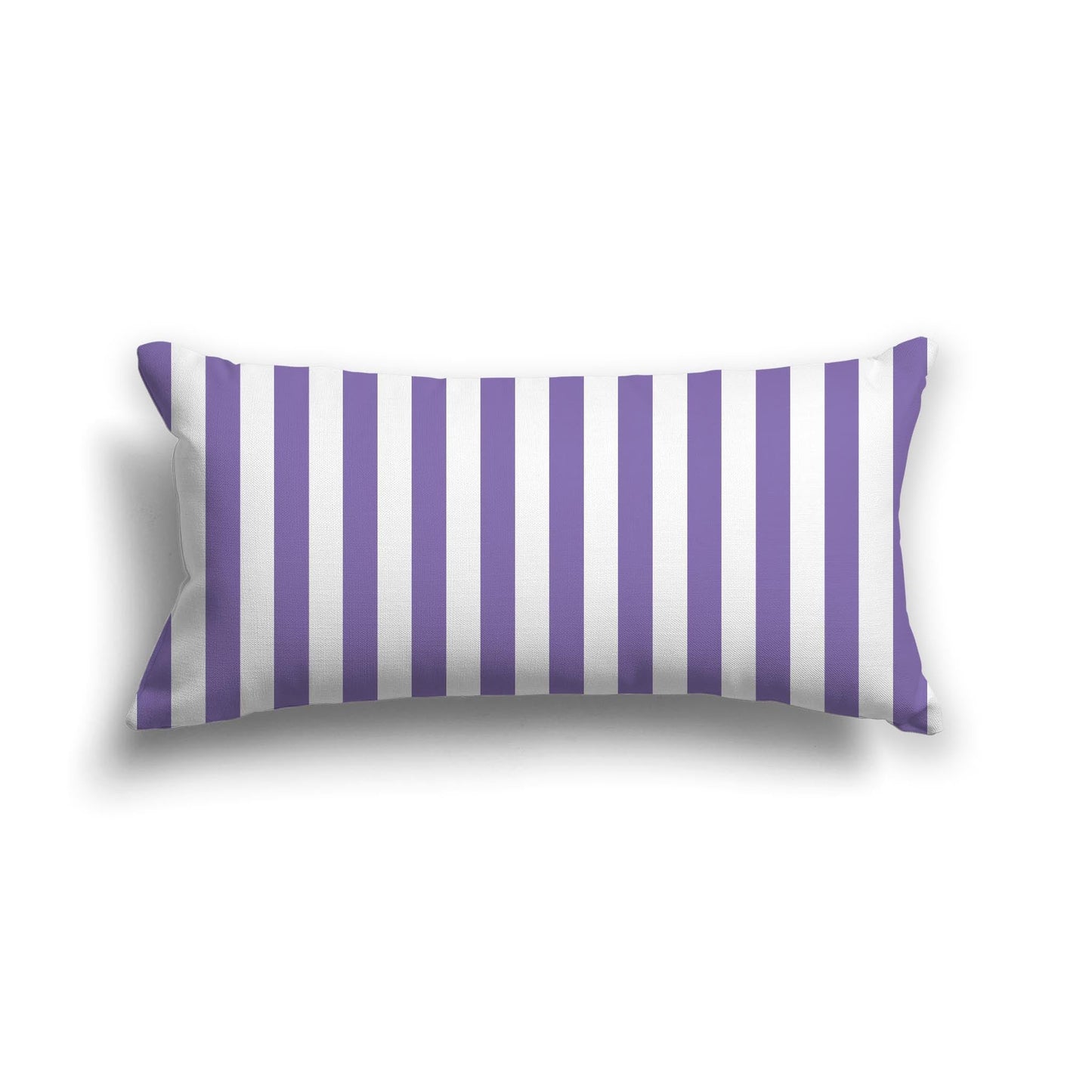 Off-White Cotton Canvas Cushion Covers with Purple Bars on Front, CACU-CC-1320-051, 61 x 30 cm, 24 x 12 inches