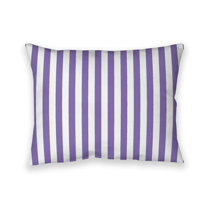 Off-White Cotton Canvas Cushion Covers with Purple Bars on Front, CACU-CC-1320-051, 66 x 51 cm, 26 x 20 inches