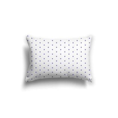 Off-White Cotton Canvas Cushion Covers with Fine Purple Diamonds on Front, CACU-CC-1320-111, 51 x 36 cm, 20 x 14 inches