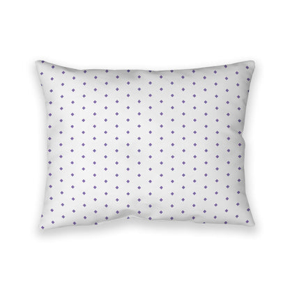 Off-White Cotton Canvas Cushion Covers with Fine Purple Diamonds on Front, CACU-CC-1320-111, 66 x 51 cm, 26 x 20 inches