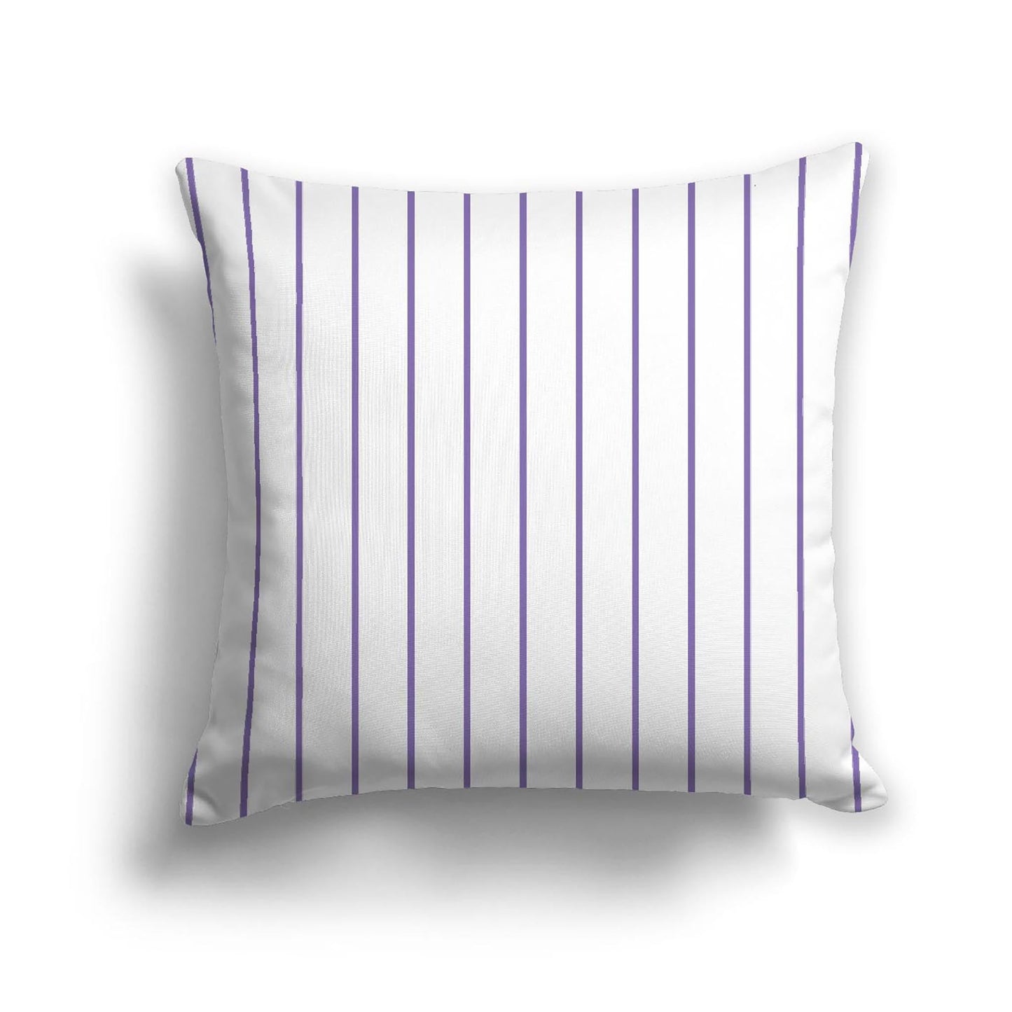 Off-White Cotton Canvas Cushion Covers with Fine Purple Stripes on Front, CACU-CC-1320-151