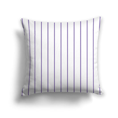 Off-White Cotton Canvas Cushion Covers with Fine Purple Stripes on Front, CACU-CC-1320-151