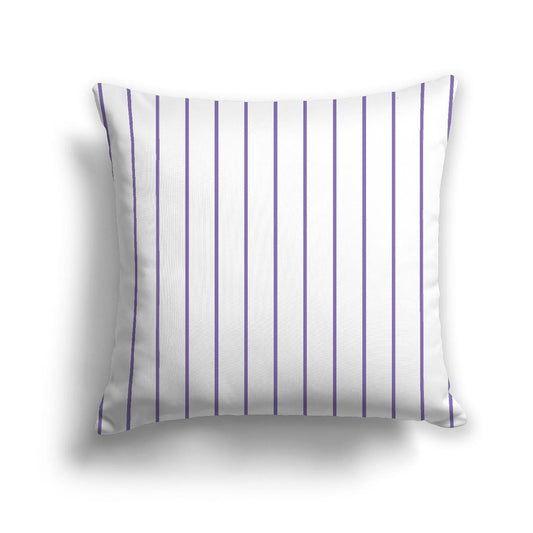 Off-White Cotton Canvas Cushion Covers with Fine Purple Stripes on Front, CACU-CC-1320-151