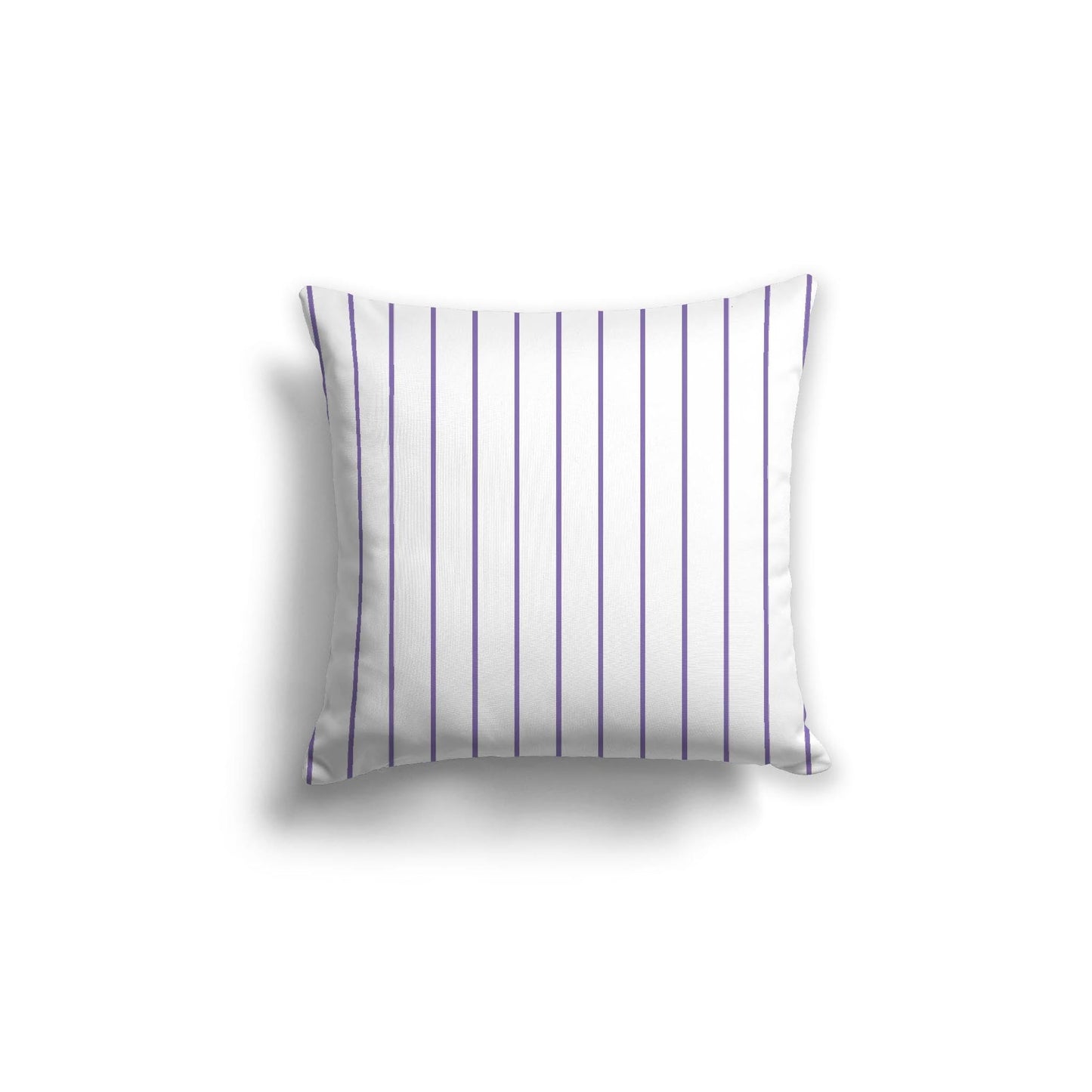 Off-White Cotton Canvas Cushion Covers with Fine Purple Stripes on Front, CACU-CC-1320-151, 46 x 46 cm, 18 x 18 inches