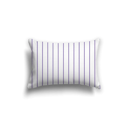 Off-White Cotton Canvas Cushion Covers with Fine Purple Stripes on Front, CACU-CC-1320-151, 51 x 36 cm, 20 x 14 inches