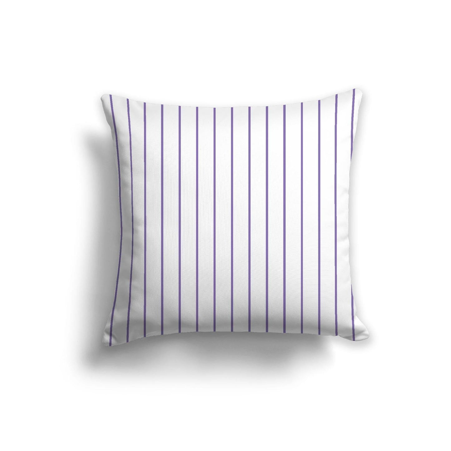 Off-White Cotton Canvas Cushion Covers with Fine Purple Stripes on Front, CACU-CC-1320-151, 56 x 56 cm, 22 x 22 inches
