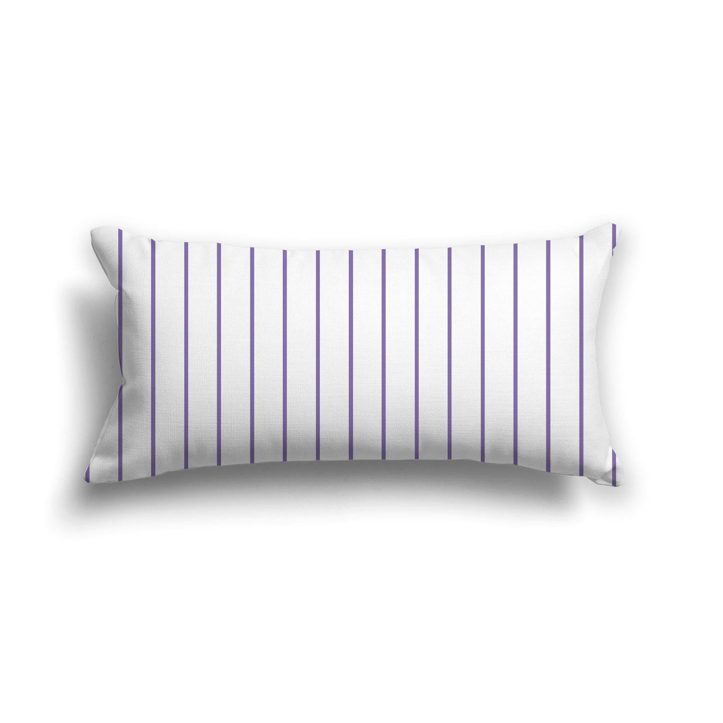 Off-White Cotton Canvas Cushion Covers with Fine Purple Stripes on Front, CACU-CC-1320-151, 61 x 30 cm, 24 x 12 inches