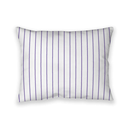 Off-White Cotton Canvas Cushion Covers with Fine Purple Stripes on Front, CACU-CC-1320-151, 66 x 51 cm, 26 x 20 inches