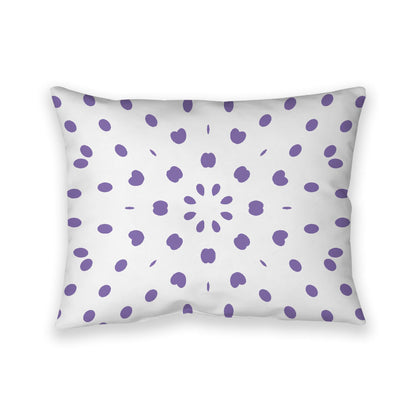 Off-White Cotton Canvas Cushion Covers with Purple Burst Pattern on Front, CACU-CC-1320-231, 66 x 51 cm, 26 x 20 inches