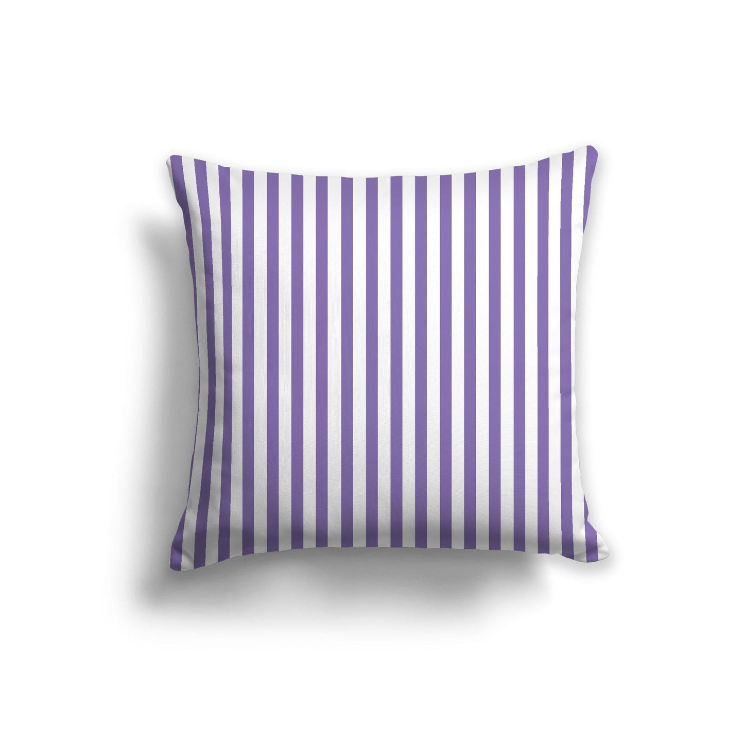 Off-White Cotton Canvas Cushion Covers with Thin Purple Bars on Front, CACU-CC-1320-241, 56 x 56 cm, 22 x 22 inches