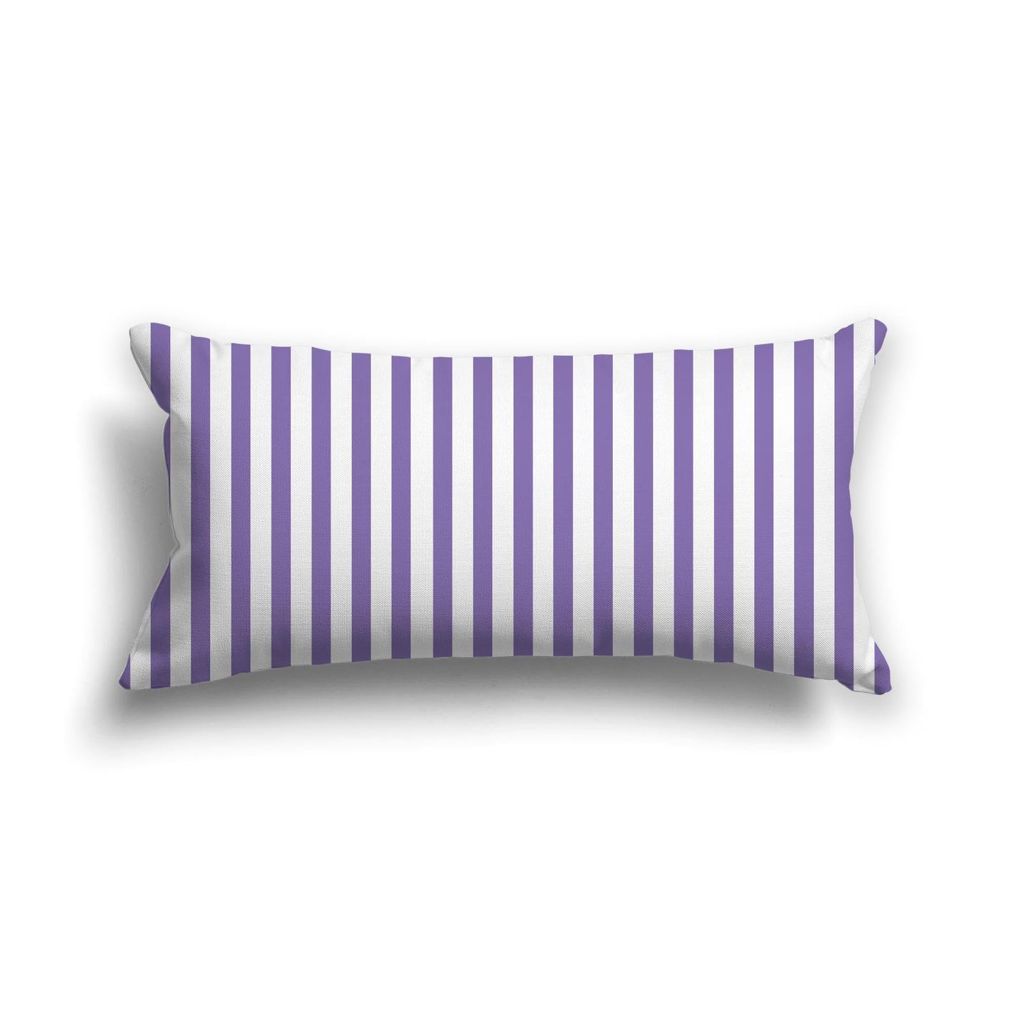 Off-White Cotton Canvas Cushion Covers with Thin Purple Bars on Front, CACU-CC-1320-241, 61 x 30 cm, 24 x 12 inches