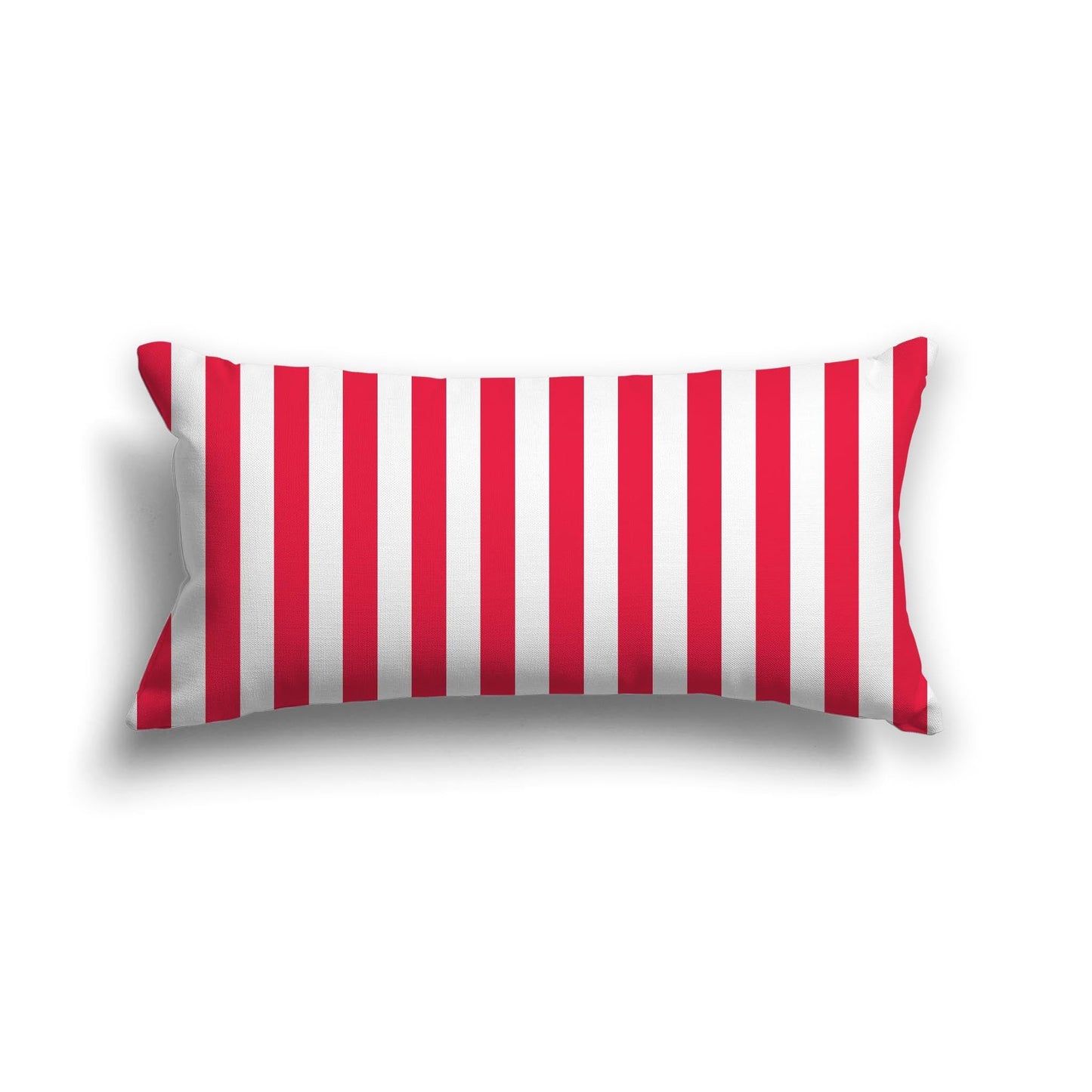 Off-White Cotton Canvas Cushion Covers with Red Bars on Front, CACU-CC-1330-051, 61 x 30 cm, 24 x 12 inches