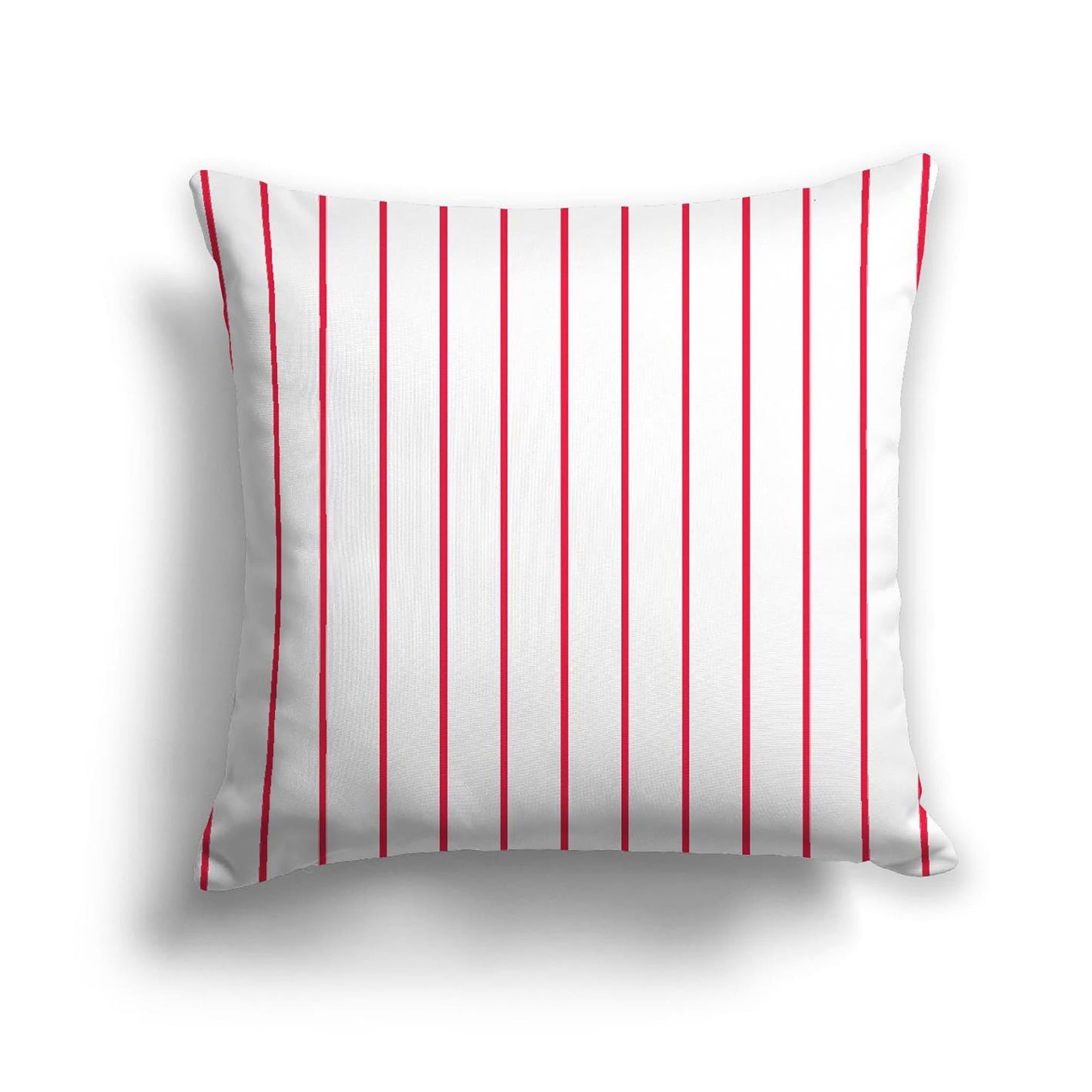 Off-White Cotton Canvas Cushion Covers with Fine Red Stripes on Front, CACU-CC-1330-151