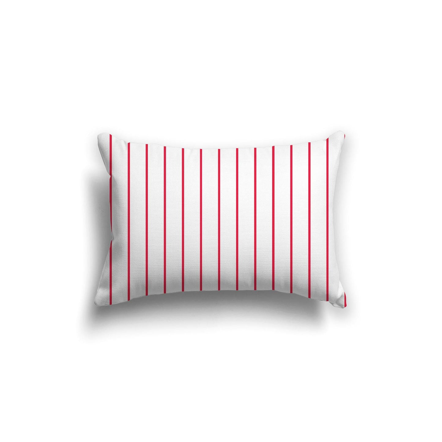 Off-White Cotton Canvas Cushion Covers with Fine Red Stripes on Front, CACU-CC-1330-151, 51 x 36 cm, 20 x 14 inches