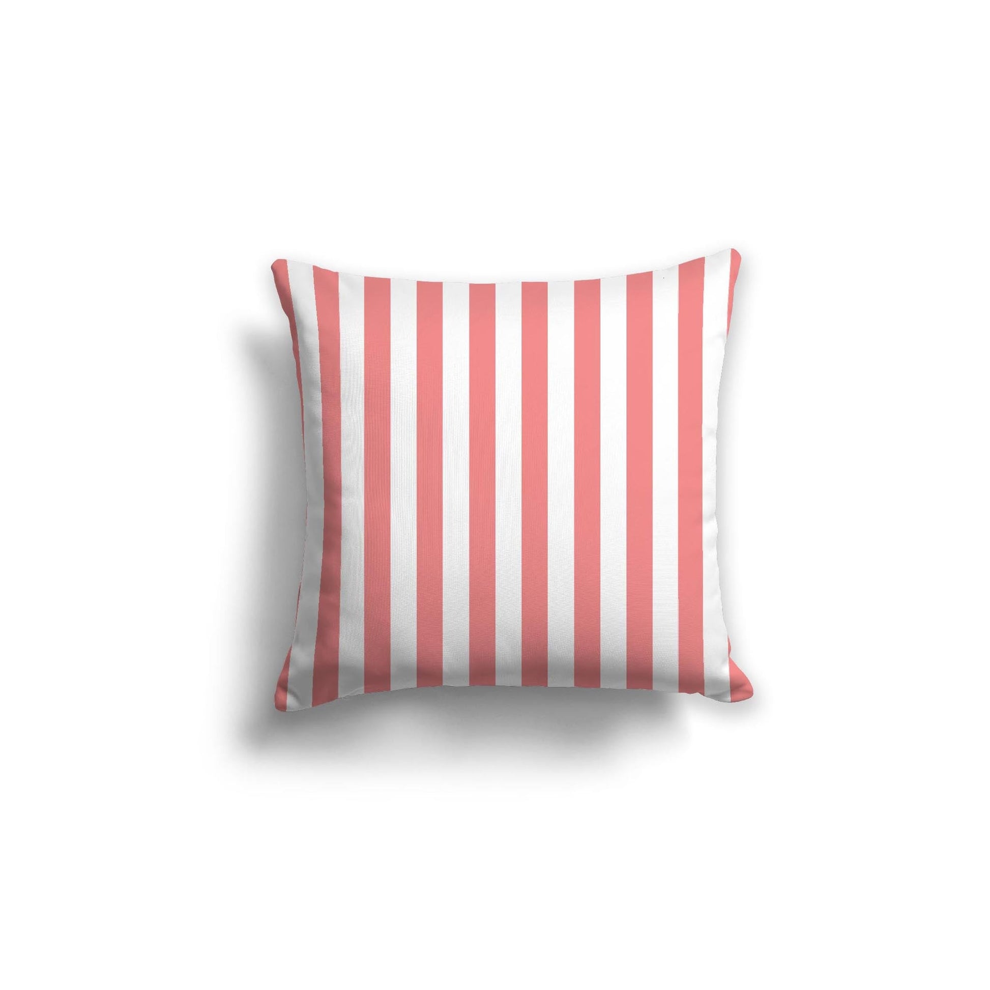 Off-White Cotton Canvas Cushion Covers with Pink Bars on Front, CACU-CC-1340-051, 46 x 46 cm, 18 x 18 inches
